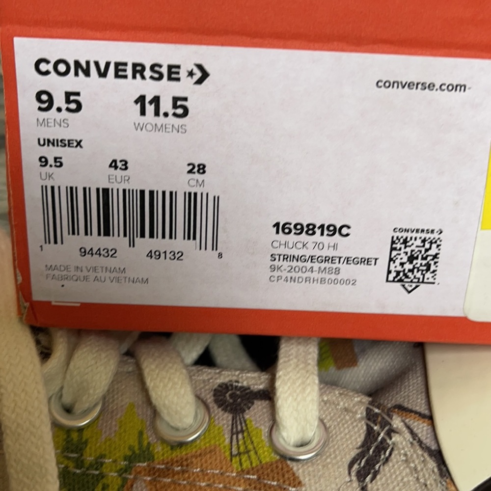 Converse Chuck Taylor 70 All Star Hi String/ Egret MEN`S Twisted Resort-Old West - Picture 16 of 16